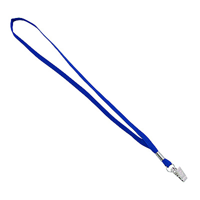Advantus Metal Flat Clip Lanyard, 36" Long, Blue, 100/Pack (AVT97127)