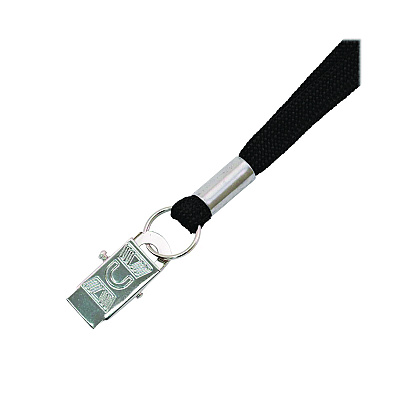 Advantus Metal Flat Clip Lanyard, 36" Long, Black, 100/Pack (AVT97128)