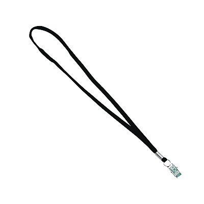 Advantus Metal Flat Clip Lanyard, 36" Long, Black, 100/Pack (AVT97128)