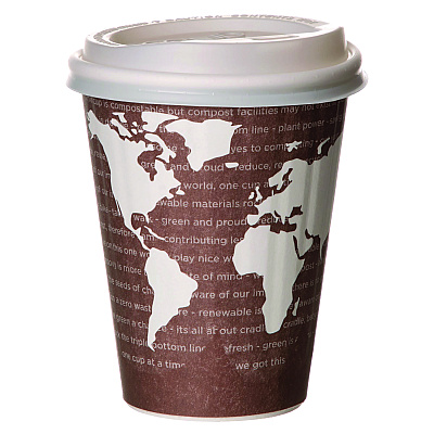 Eco-Products World Art Renewable and Compostable Insulated Hot Cups, PLA, 8 oz, 40/Pack, 20 Packs/Carton (ECOEPBNHC8WD)