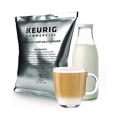 Keurig Premium Cafe Powders, Natural Milk, 16 oz Bag, 12/Carton (KEU5000370311)