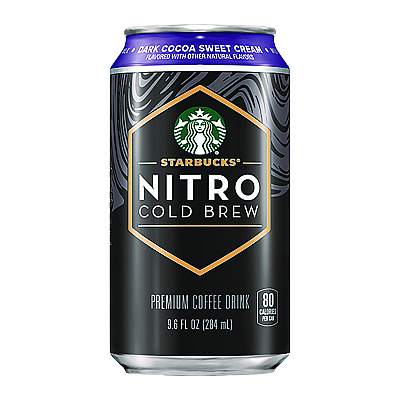 Starbucks Nitro Cold Brew Coffee, Dark Cocoa Sweet Cream, 9.6 oz Can, 12/Carton (SBKPEP20478)