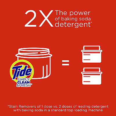 Tide Simply Clean and Fresh Laundry Detergent, Daybreak Fresh, 128 oz Bottle (8913044800)