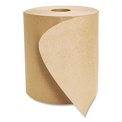 Boardwalk Green Universal Roll Towels, 1-Ply, 8" x 800 ft, Natural, 6 Rolls/Carton (BWK16GREEN)