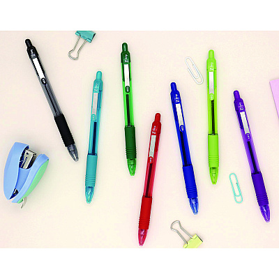 Zebra Z-Grip Ballpoint Pen, Retractable, Medium 1 mm, Assorted Artistic Ink Colors, Assorted Barrel Colors, 24/Pack (ZEB12271)