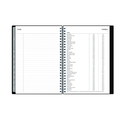Blue Sky Enterprise Weekly/Monthly Notes Planner, 8.63" x 5.88", Black Cover, 12-Month (Jan to Dec): 2026 (131793)
