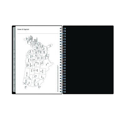 Blue Sky Enterprise Weekly/Monthly Notes Planner, 8.63" x 5.88", Black Cover, 12-Month (Jan to Dec): 2026 (131793)