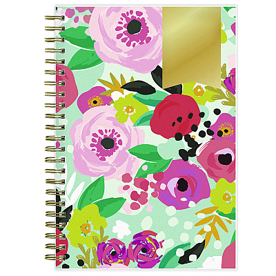 Blue Sky Day Designer "Secret Garden Mint" Academic Year Weekly/Monthly Notes Planner, 8 x 5, 12-Month (July to June): 2025-2026 (137900)
