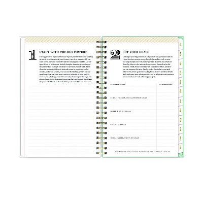 Blue Sky Day Designer "Secret Garden Mint" Academic Year Weekly/Monthly Notes Planner, 8 x 5, 12-Month (July to June): 2025-2026 (137900)