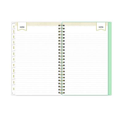 Blue Sky Day Designer "Secret Garden Mint" Academic Year Weekly/Monthly Notes Planner, 8 x 5, 12-Month (July to June): 2025-2026 (137900)