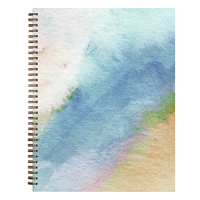 Blue Sky One Tree Planted Andreo Weekly/Monthly Planner, Abstract Artwork, 11" x 8.5", Blue/Sand/Green Cover, 12-Month (Jan-Dec): 2026 (137948)