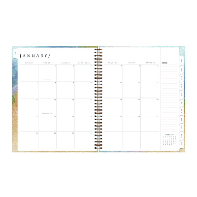 Blue Sky One Tree Planted Andreo Weekly/Monthly Planner, Abstract Artwork, 11" x 8.5", Blue/Sand/Green Cover, 12-Month (Jan-Dec): 2026 (137948)