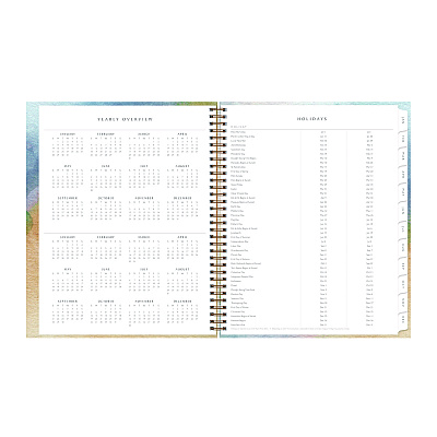 Blue Sky One Tree Planted Andreo Weekly/Monthly Planner, Abstract Artwork, 11" x 8.5", Blue/Sand/Green Cover, 12-Month (Jan-Dec): 2026 (137948)