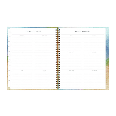 Blue Sky One Tree Planted Andreo Weekly/Monthly Planner, Abstract Artwork, 11" x 8.5", Blue/Sand/Green Cover, 12-Month (Jan-Dec): 2026 (137948)