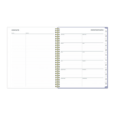 Blue Sky Tula Weekly/Monthly Planner, Floral Artwork, 11" x 8.5", Purple/Pink/White Cover, 12-Month (Jan to Dec): 2026 (143971)
