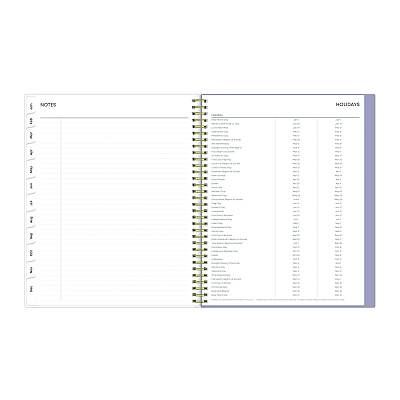 Blue Sky Tula Weekly/Monthly Planner, Floral Artwork, 11" x 8.5", Purple/Pink/White Cover, 12-Month (Jan to Dec): 2026 (143971)
