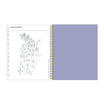 Blue Sky Tula Weekly/Monthly Planner, Floral Artwork, 11" x 8.5", Purple/Pink/White Cover, 12-Month (Jan to Dec): 2026 (143971)