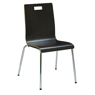 KFI Studios Pedestal Table with Four Espresso Jive Series Chairs, Round, 36" Dia x 29h, Walnut (KFI810389025064)