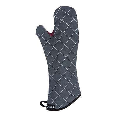 San Jamar Bestguard Oven Mitt, 17", WebGuard Plus Fabric, Black, Pair (SJM800FG17BK)