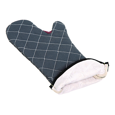 San Jamar Bestguard Oven Mitt, 17", WebGuard Plus Fabric, Black, Pair (SJM800FG17BK)