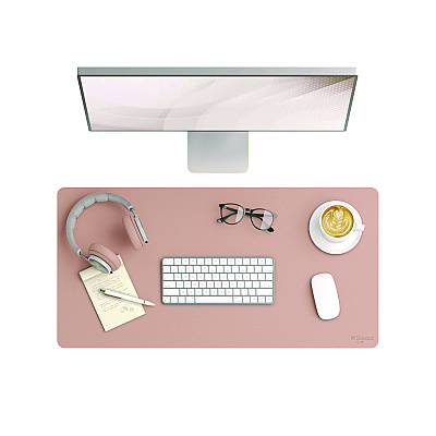 Smead Vegan Leather Desk Pads, 31.5 x 15.7, Light Pink (SMD64834)