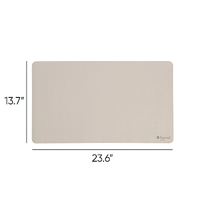 Smead Vegan Leather Desk Pads, 23.6 x 13.7, SandStone (SMD64836)