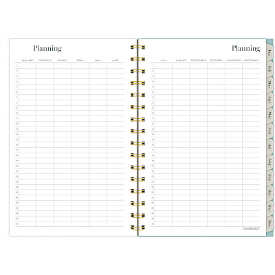 Cambridge Triad Weekly/Monthly Planner, Geometric Artwork, 8.5 x 6.38, Multicolor Cover, 12-Month (Jan to Dec): 2025 (1728200)