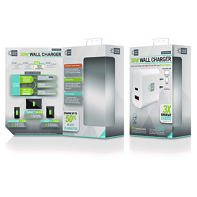 ByTech Wall Charger, 30 W, White (BTHCLPDW3101WT)