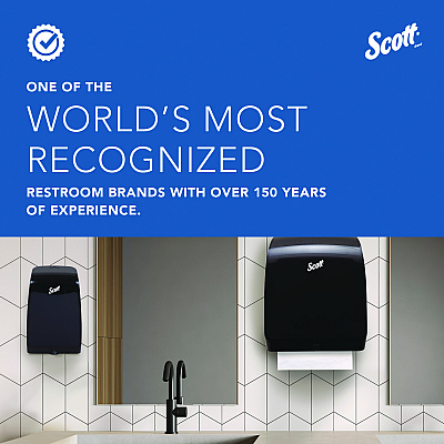 Scott Slimroll Electronic Towel Dispenser, 12.35 x 7.25 x 11.8, White/Black (KCC47259)