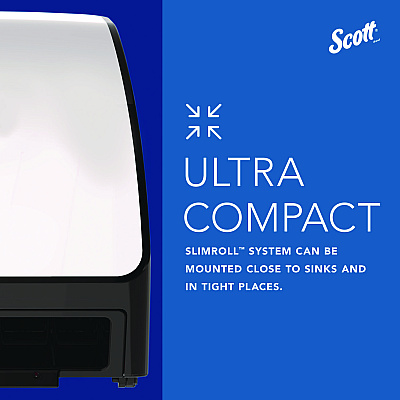 Scott Slimroll Electronic Towel Dispenser, 12.35 x 7.25 x 11.8, White/Black (KCC47259)