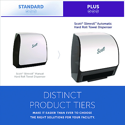 Scott Slimroll Electronic Towel Dispenser, 12.35 x 7.25 x 11.8, White/Black (KCC47259)