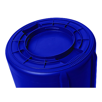 Rubbermaid Commercial Vented Round Brute Container, 32 gal, Plastic, Blue (RCP2632BLU)