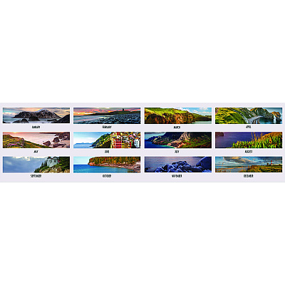 House of Doolittle Earthscapes Recycled Monthly Desk Pad Calendar, Coastlines Photos, 18.5 x 13, Black Binding/Corners,12-Month (Jan-Dec): 2026 (1786)