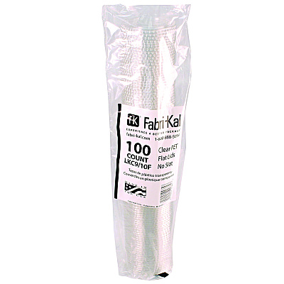 Fabri-Kal Kal-Clear/Nexclear Drink Cup Lids, Flat Lid with No Slot, Fits 9 to 10 oz Cold Cups, Clear, 2,500/Carton (FABLKC910F)