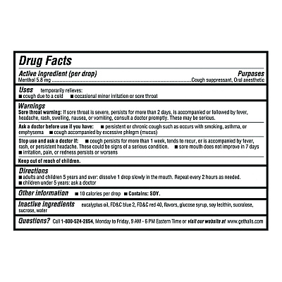 HALLS Triple Action Cough Drops, Cherry, 30/Bag, 12 Bags/Box (CDB27499)