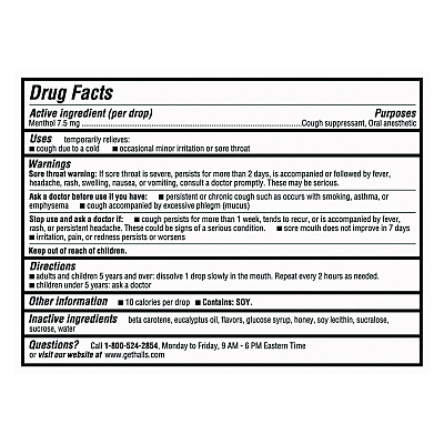 HALLS Triple Action Cough Drops, Honey-Lemon, 30/Bag, 12 Bags/Box (CDB28694)