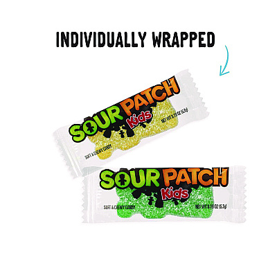 Sour Patch Kids Fruit Flavored Candy, Grab-and-Go, 240-Pieces/Box (CDB43147)