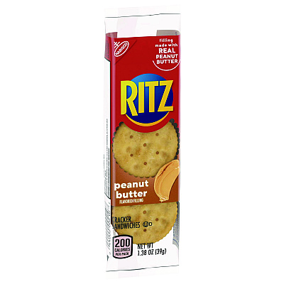 Nabisco Ritz Peanut Butter Cracker Sandwiches, 1.38 oz, 8/Pack (CDB02104)