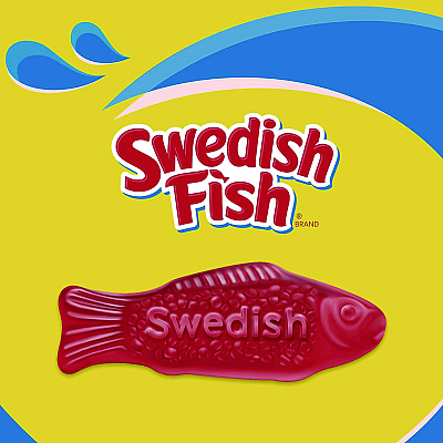 Swedish Fish Grab-and-Go Candy Snacks In Reception Box, 240-Pieces/Box (CDB43146)