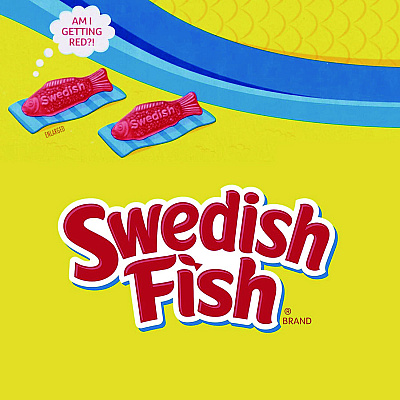 Swedish Fish Grab-and-Go Candy Snacks In Reception Box, 240-Pieces/Box (CDB43146)