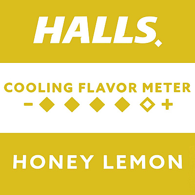 HALLS Triple Action Cough Drops, Honey-Lemon, 30/Bag, 12 Bags/Box (CDB28694)