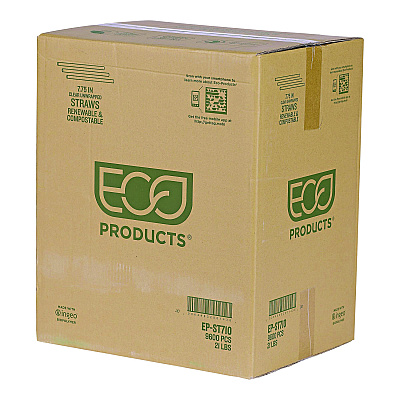 Eco-Products PLA Straws, 7.75", 400/Pack, 24 Packs/Carton (ECOEPST710)