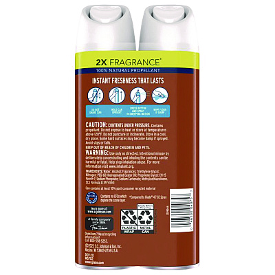 Glade Air Freshener, Cashmere Woods Scent, 8.3 oz Aerosol Can, 2/Pack (377361PK)