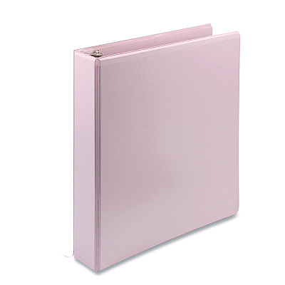 Samsill Earth's Choice Plant-Based BOHO D-Ring View Binders, 1.5" Capacity, 11 x 8.5, Rose, 2/Pack (SAMU69540)