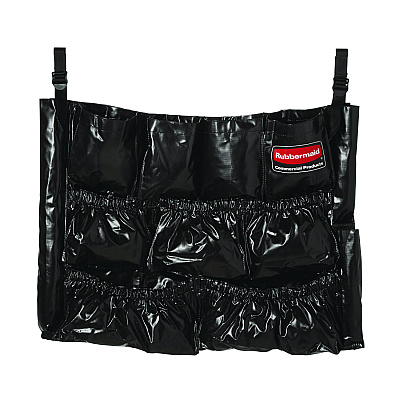 Rubbermaid Commercial Brute Caddy Bag, 12 Compartments, Black, 6/Carton (RCP1867533CT)
