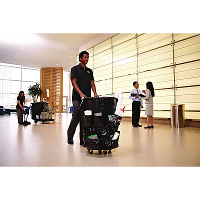 Rubbermaid Commercial Brute Caddy Bag, 12 Compartments, Black, 6/Carton (RCP1867533CT)