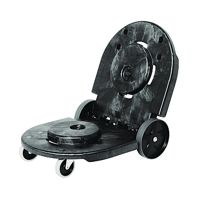Rubbermaid Commercial BRUTE Tandem Dolly, Two-Container, 300 lb Capacity, 20.25w x 45d x 8h, Black (RCP264600BLA)