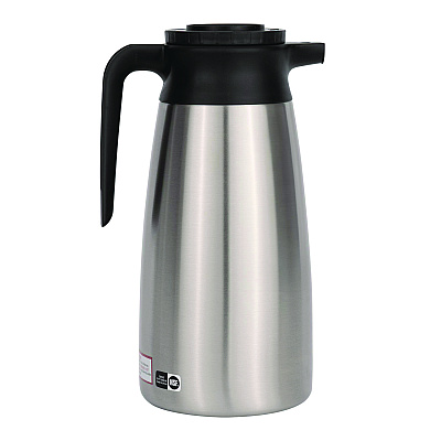 BUNN 1.9 Liter Thermal Pitcher, Stainless Steel/Black (BUNVACPIT19)