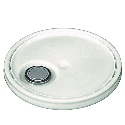 Impact Utility Bucket with Lid, 5 gal, Polyethylene, White, 11.25" dia (IMP5515)