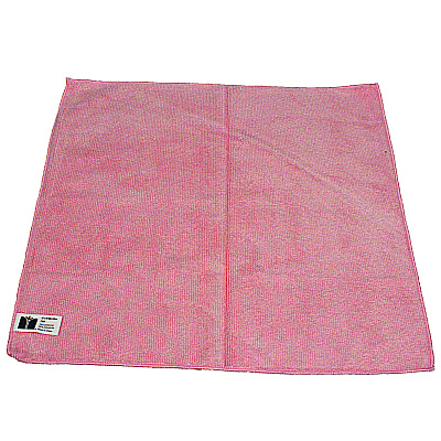 Impact Premium Weight Microfiber Dry Cloths, 16 x 16, Pink, 12/Pack (IMPLFK400)